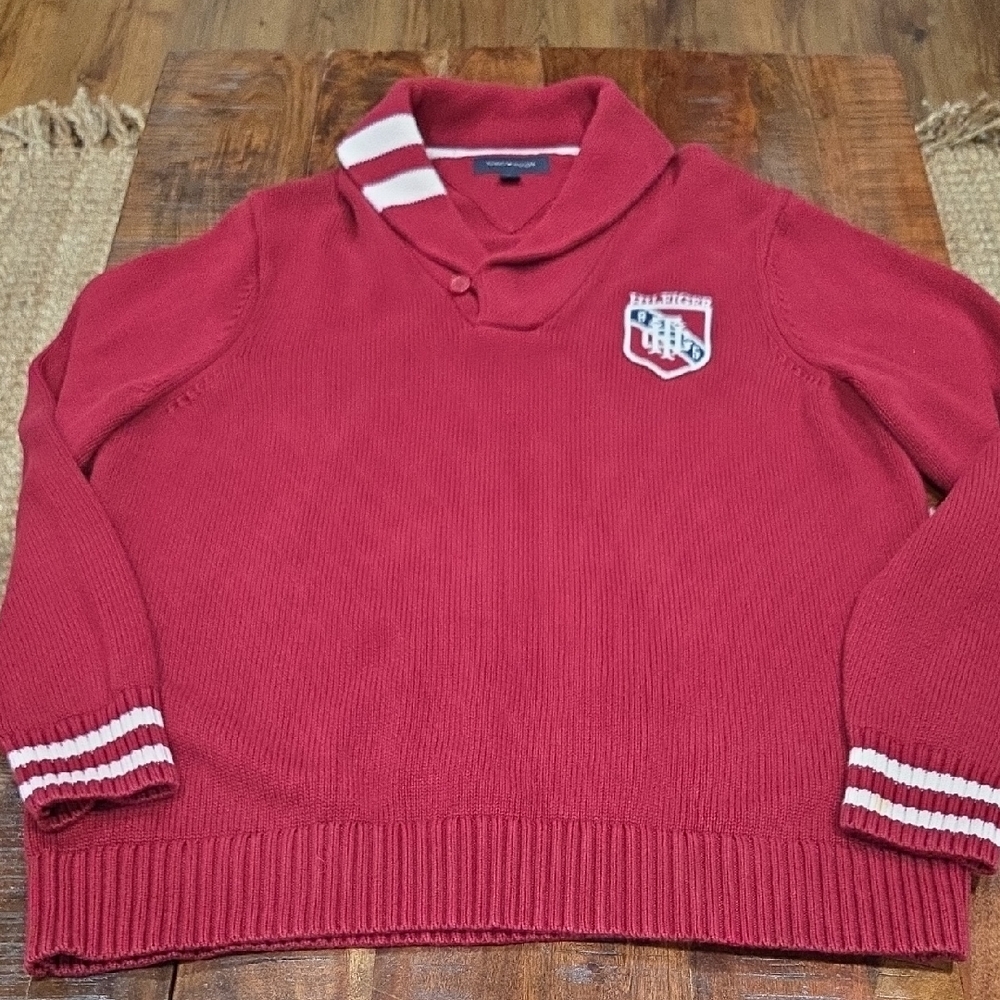 Vintage Tommy Hilfiger Varsity Cowl Sweater Size XXL